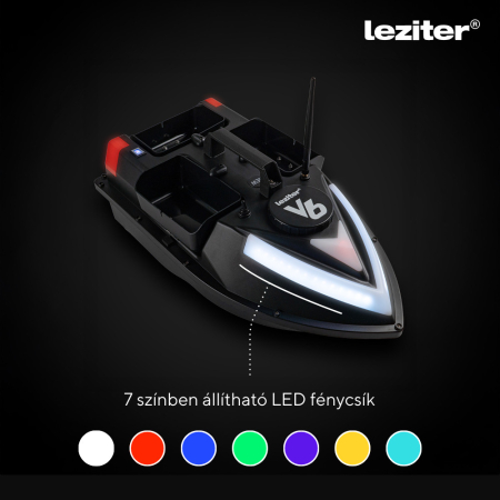 Leziter Feeder barca V6 GPS 3 reservoare spate și lateral cu negru [6]