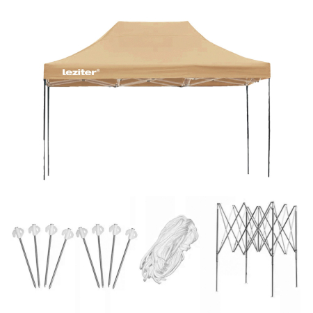 Produse temporar indisponibile - Leziter Foișor de grădină pliabil 3x4,5 m