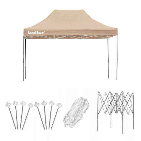 Produse temporar indisponibile - Leziter Foișor de grădină pliabil 3x4 m