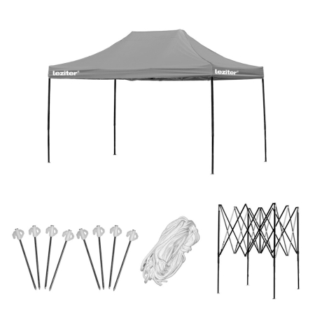 Produse temporar indisponibile - Leziter Foișor de grădină pliabil 3x4 m