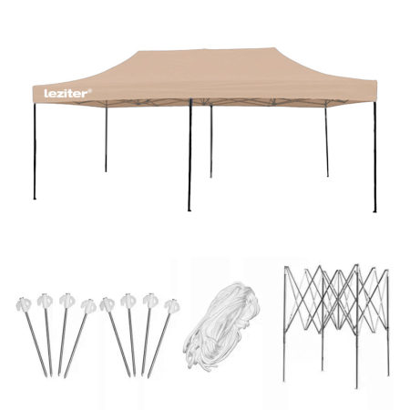 Produse temporar indisponibile - Leziter Foișor de grădină pliabil 3x6 m