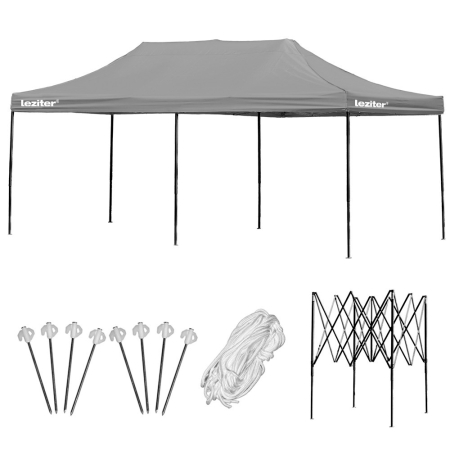 Produse temporar indisponibile - Leziter Foișor de grădină pliabil 3x6 m