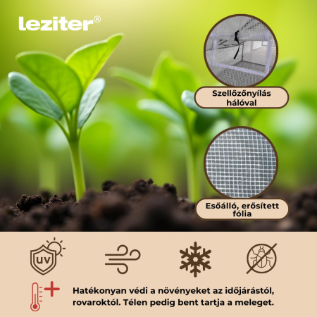 Leziter Folie pentru pat germinativ 180x140x94 cm albă [4]