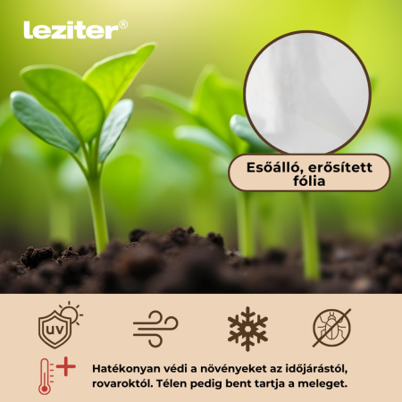 Leziter Folie pentru pat germinativ 180x140x94 cm transparentă [4]
