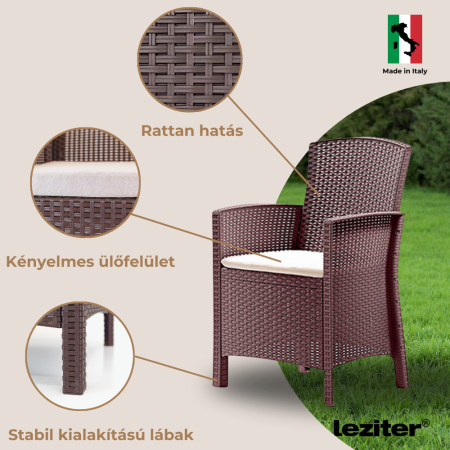 Leziter Fotoliu din ratan artificial Lima [3]