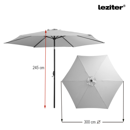 Leziter Gina parasol de grădină bej 300 cm [2]