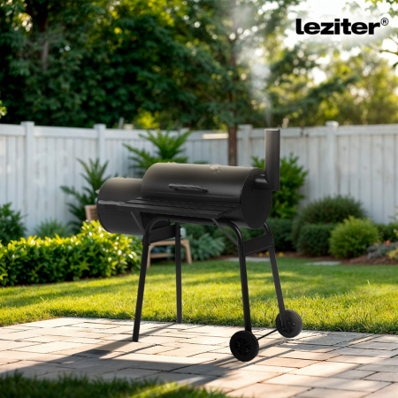 Leziter Grătar de grădină cu cărbune și afumătoare [1]