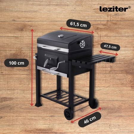 Leziter Grătar de grădină multifuncțional cu cărbune [2]