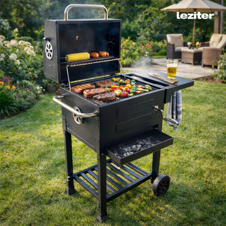 Leziter Grătar multifuncțional Helix cu cărbune de lemn [1]