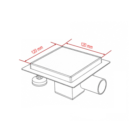 Leziter Gură de scurgere Velo pentru pardoseală 12x12 cm [2]