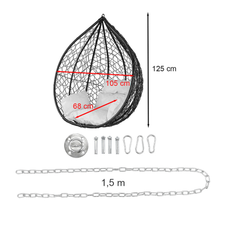Leziter Havanna Easy cu kit de fixare fotoliu suspendat [2]