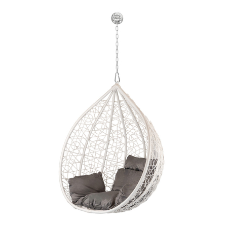 Fotoliu suspendat - Leziter Havanna Fotoliu ușor suspendat cu kit de fixare alb