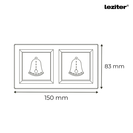 Leziter Întrerupător cu clopot dublu Nova 101N cu cadru alb [2]