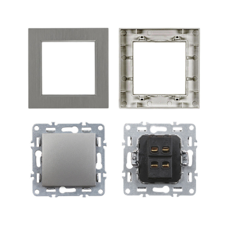 Leziter Întrerupător transversal Nova 107 cu cadru gri [4]