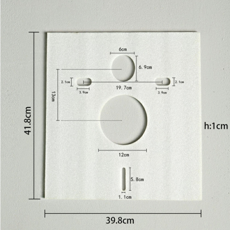 Leziter Perete de izolare fonică pentru toaletă și bideu 39x42x1 cm [3]