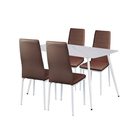 Leziter Jenna 4+1 set de sufragerie maro [0]