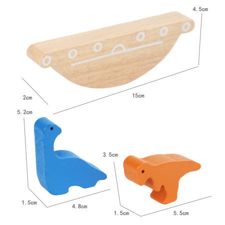 Leziter Jucărie de îndemânare din lemn pentru echilibrare [2]