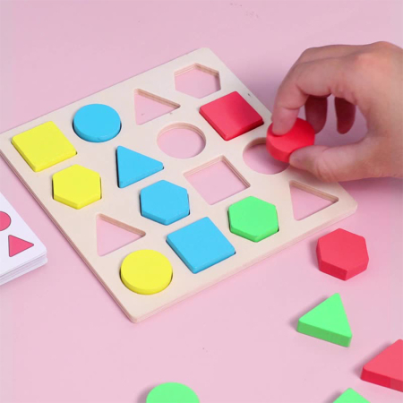Leziter Jucărie din lemn de construit și de potrivit forme cu cărți [2]