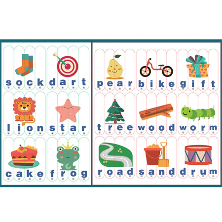 Leziter Jucărie educativă din lemn pentru învățarea limbii engleze [5]