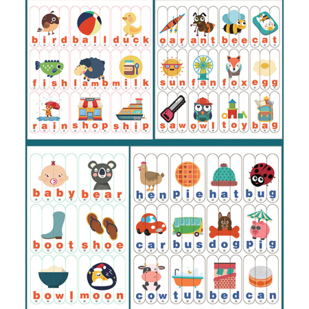 Leziter Jucărie educativă din lemn pentru învățarea limbii engleze [6]