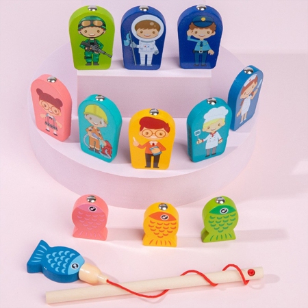 Leziter Jucărie Montessori din lemn 6 în 1, educativă și care potrivește formele [4]