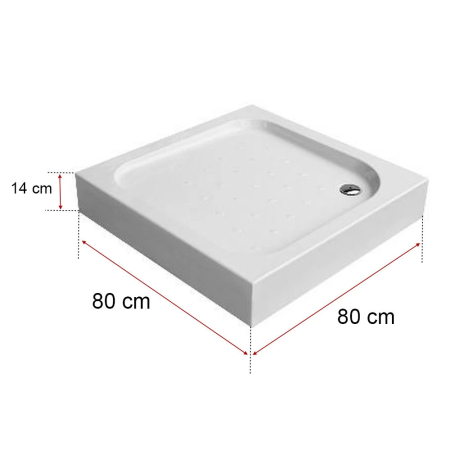 Leziter Klonberg 80x80 cm tavă de duș acrilică pătrată [2]