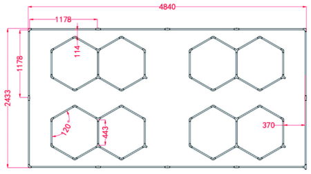 Leziter Lampă de tavan tip fagure Sky Light SKL04 6500K [2]