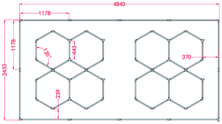 Leziter Lampă de tavan tip fagure Sky Light SKL08 6500K [2]