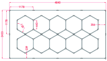 Leziter Lampă de tavan tip fagure Sky Light SKL09 3300K [2]