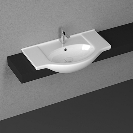 Leziter Lavoar ceramic cu aripi V85 85x48 cm [1]