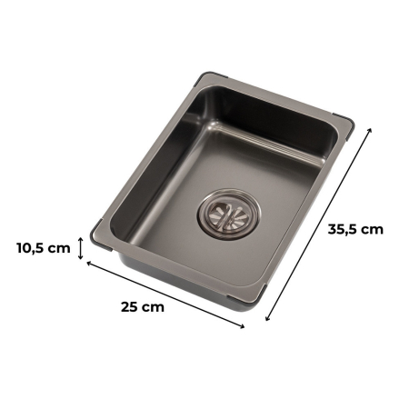 Leziter Lavoar cu scurgere blocabilă pentru tava chiuvetei [1]