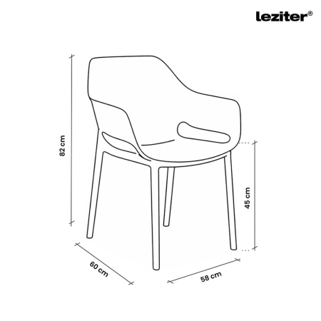Leziter Letino scaun de grădină din plastic cappuccino [2]