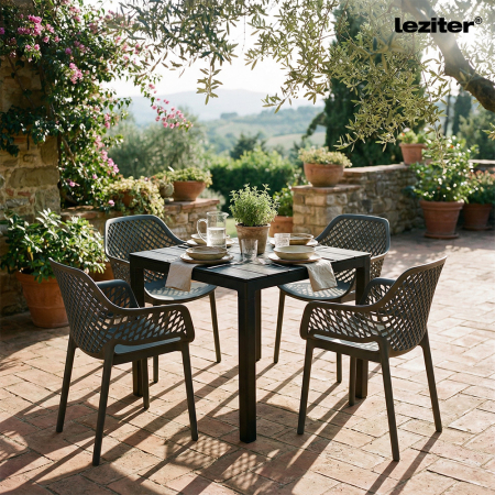 Leziter Letino scaun de grădină din plastic grafit [1]