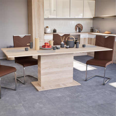 Leziter Yorki Masă de dining elegantă 180x90 cm stejar sonoma [1]