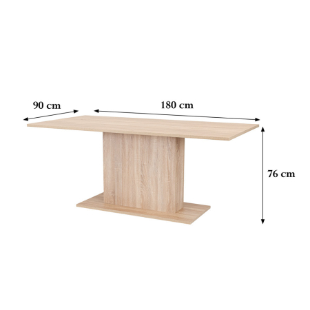 Leziter Yorki Masă de dining elegantă 180x90 cm stejar sonoma [2]