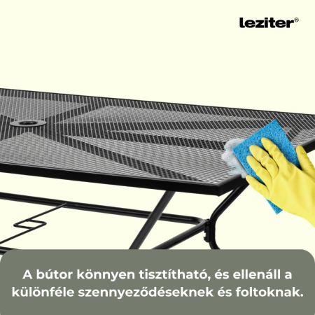 Leziter Masă de grădină din plasă metalică Melfi 150x90x75 cm antracit [5]