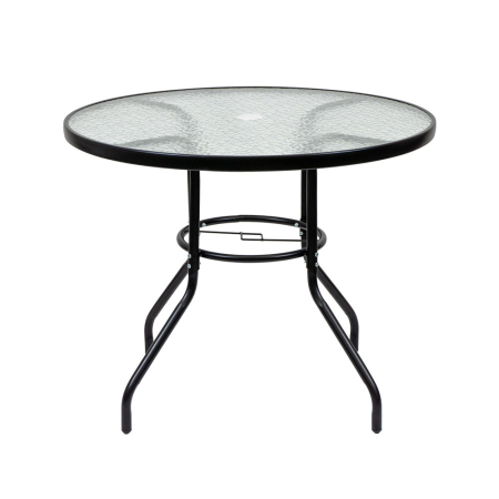 Leziter Masă de grădină Ordino cu cadru metalic și sticlă [6]