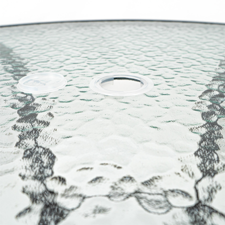 Leziter Masă de grădină Ordino cu cadru metalic și sticlă [7]