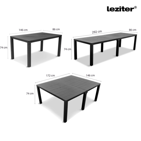 Leziter Masă dublă de grădină din plastic Tulsa [2]