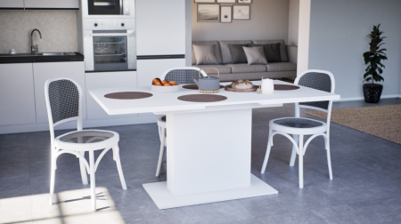 Leziter Yorki Elegant Premium masă extensibilă 120/160x90 cm alb [1]
