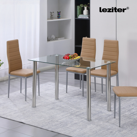 Leziter Masă pătrată din sticlă Berna 140 cm [1]