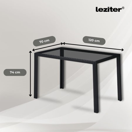 Leziter Masă pătrată din sticlă Clara 120 cm gri [2]