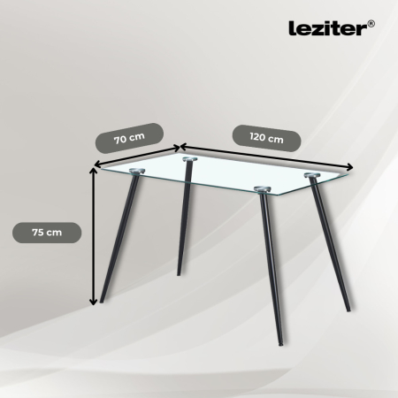 Leziter Masă pătrată din sticlă Lana 120 cm [2]