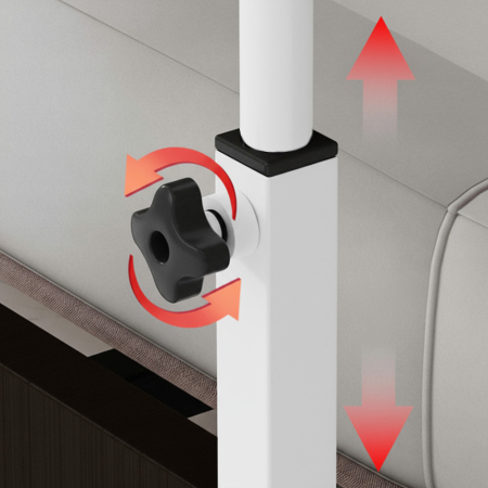 Leziter Masă pentru laptop cu înălțime reglabilă 80x40 cm alb [3]