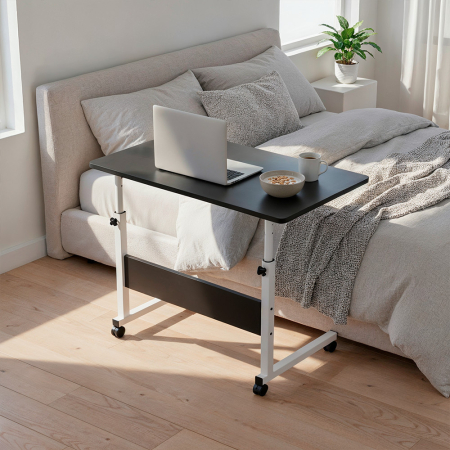 Leziter Masă pentru laptop cu înălțime reglabilă 80x40 cm negru [1]