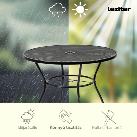 Leziter Masă rotundă de grădină Arko din plasă metalică [4]