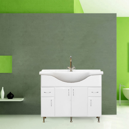 Leziter Masca chiuveta baie Bianca Plus 105 cu lavoar [2]