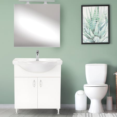 Leziter Masca chiuveta baie Ella 75 cu lavoar, alb [1]