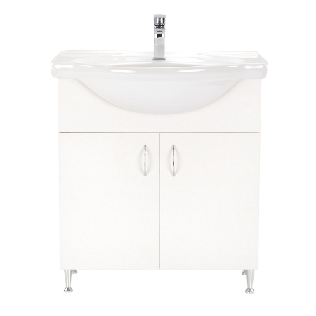 Produse temporar indisponibile - Leziter Masca chiuveta baie Ella 75 cu lavoar, alb