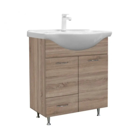 Produse temporar indisponibile - Leziter Dulap de bază Vanessa 75 Gri Sonoma Stejar